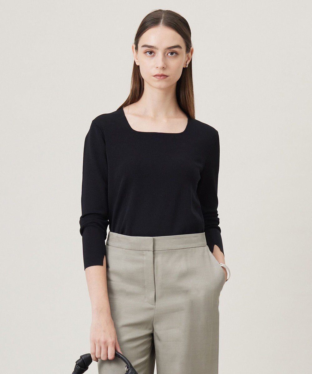 ICB 【洗える】 シンセティックフルニードル ニットプルオーバー 