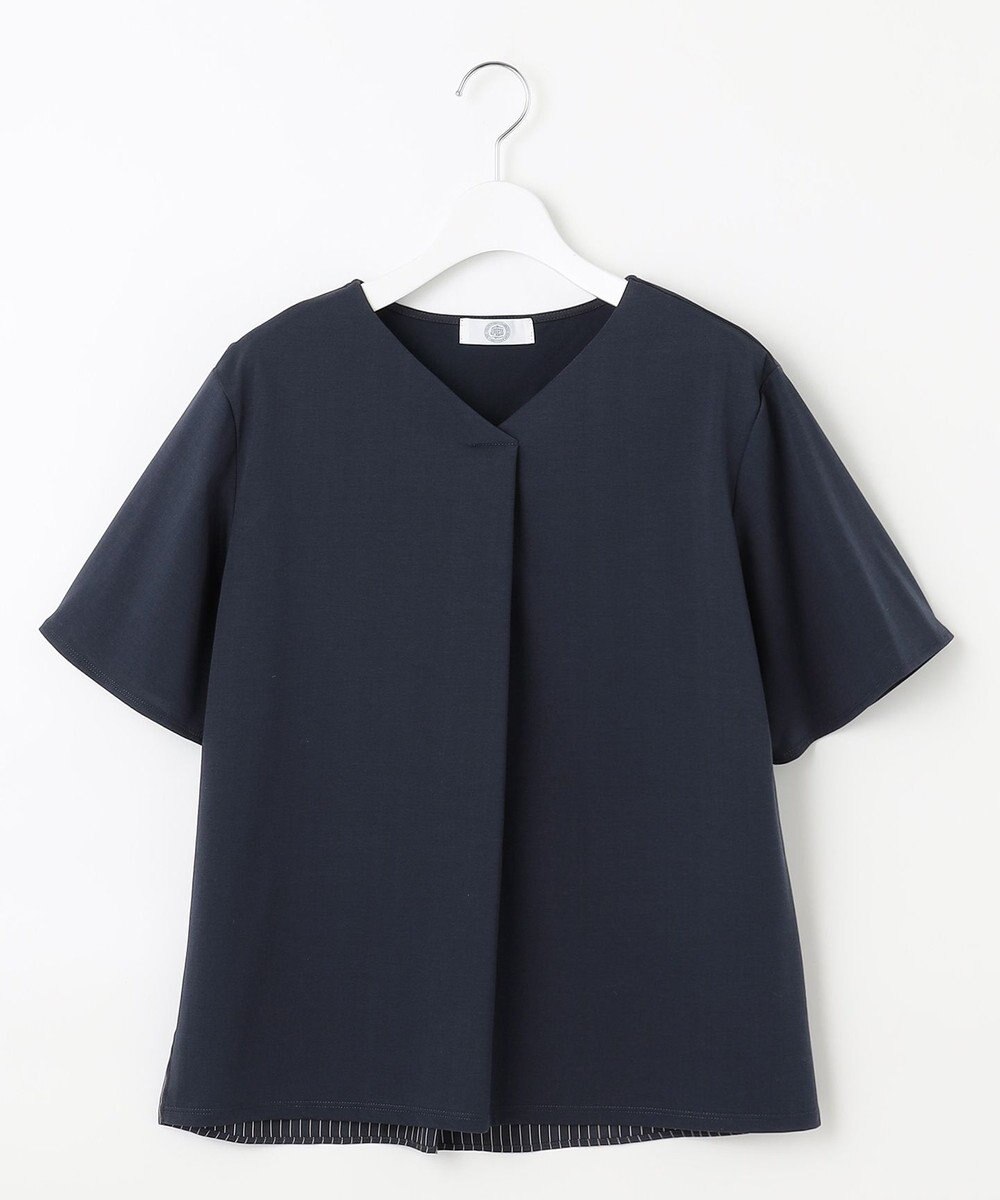 J.PRESS LADIES 【WEB限定カラーあり・吸水速乾・イージーケア】ブロッキングジャージー カットソー 