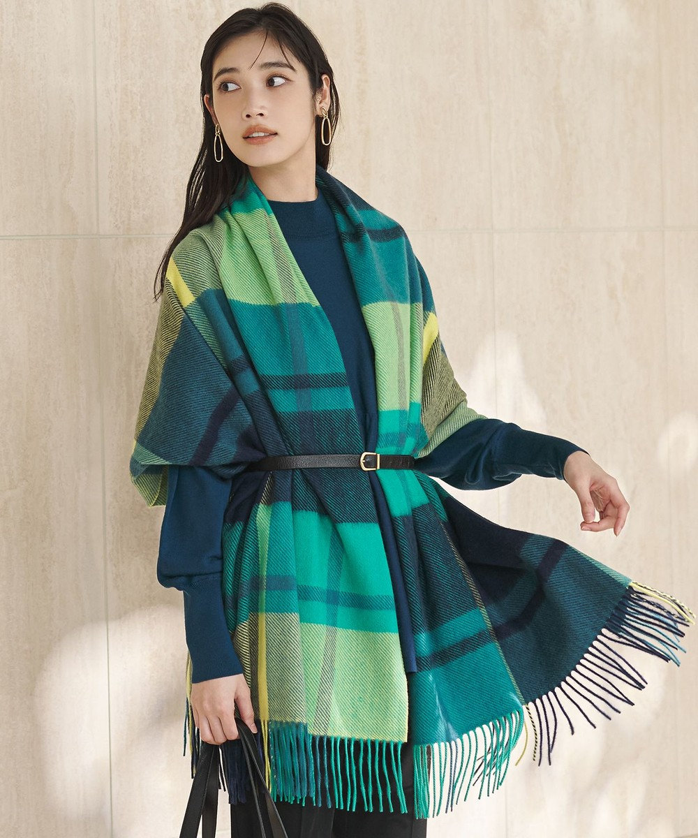 23区 【VERY掲載】カシミヤ チェック ストール 