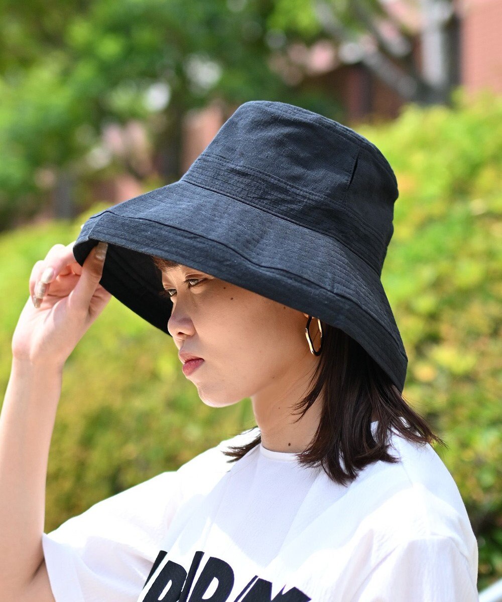 ATRENA 体感-10℃コカゲル リネンエッジアップハット 