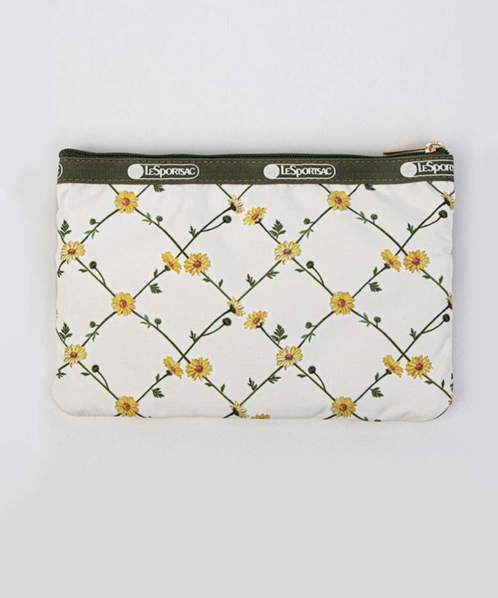 LeSportsac 3ZIP COSMETIC/デイジークロスエクリュ 