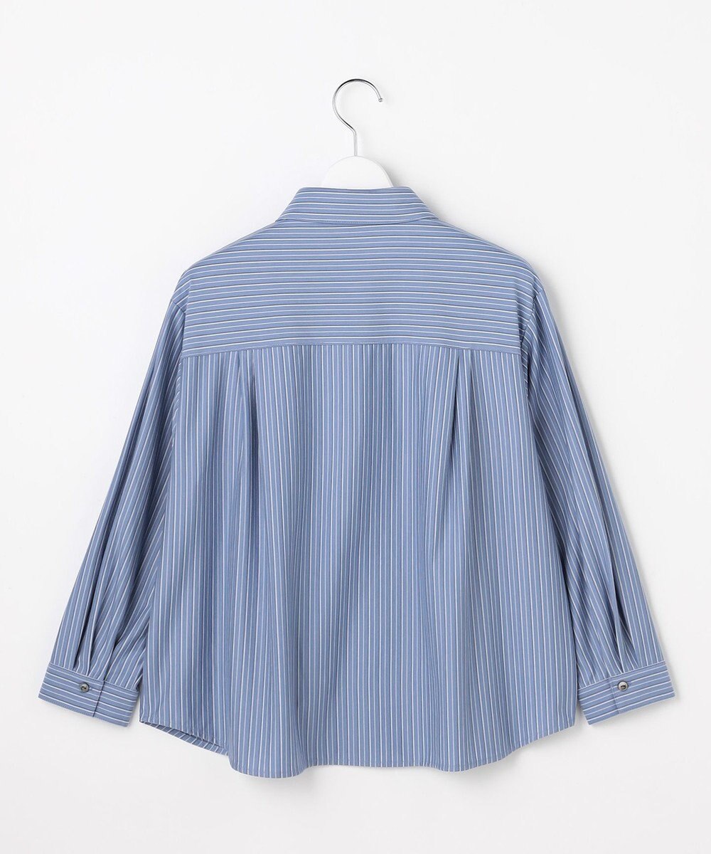 J.PRESS LADIES ストライプジャージー シャツライク カットソー 