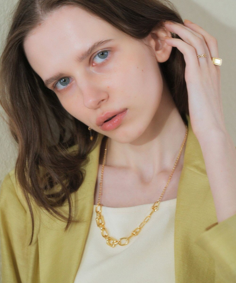 YECCA VECCA デザインチェーンショートネックレス 