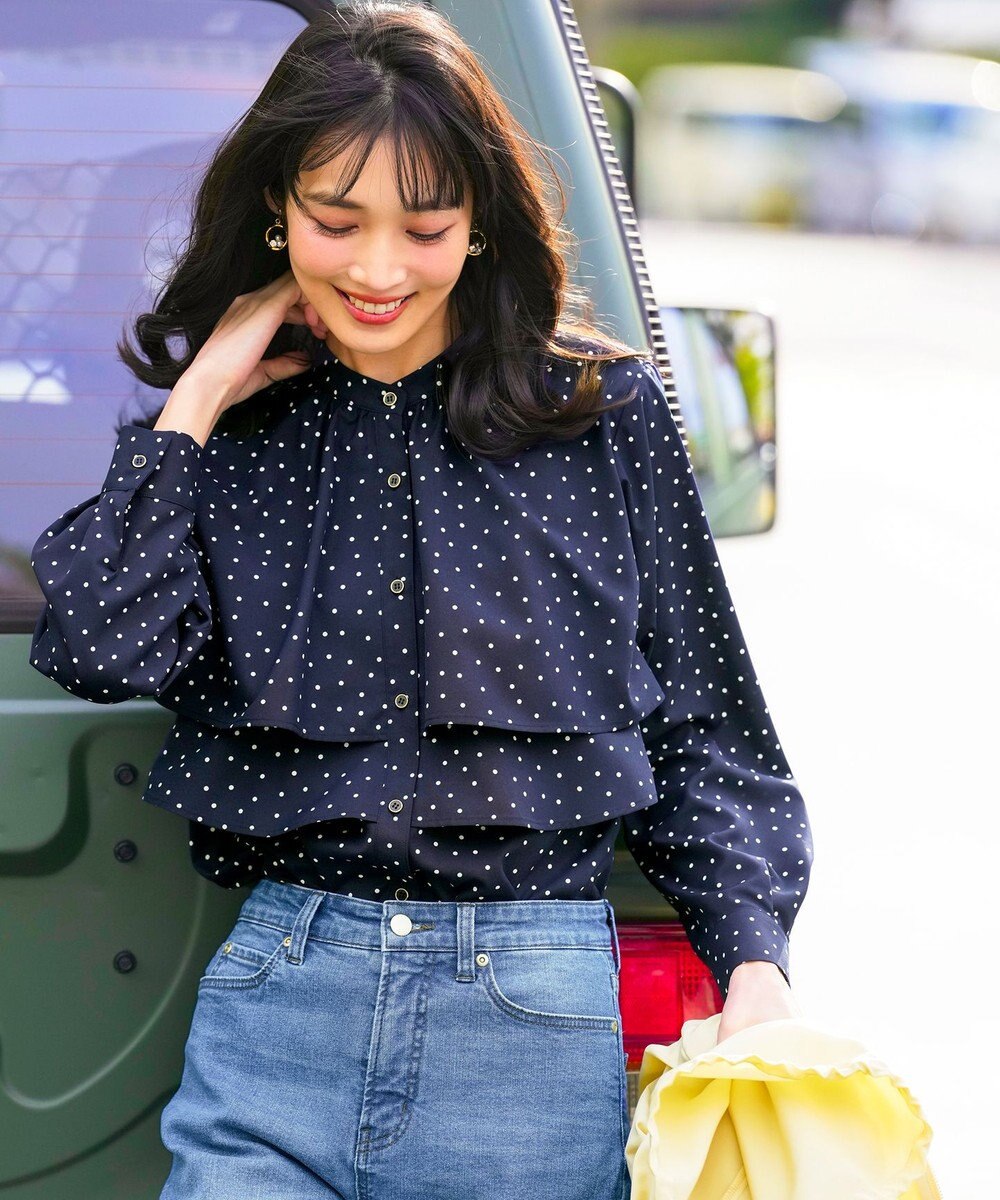 ANY SIS ラッフルレイヤード ブラウス 