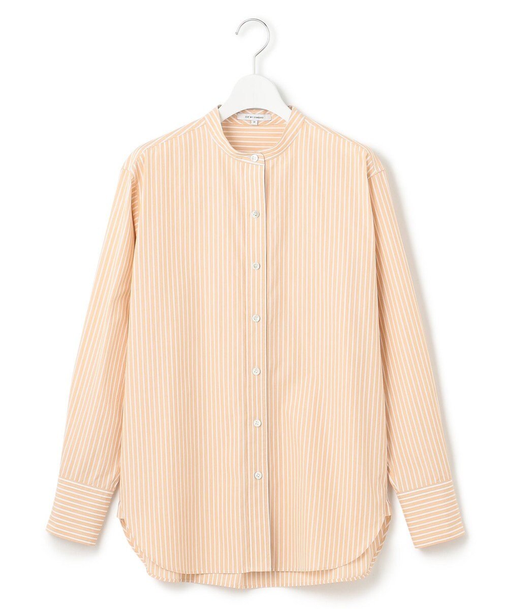 23区 【洗える】CANCLINI バンドカラー シャツ 