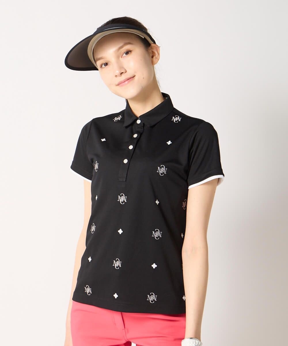 FILA GOLF／marie claire 【Marie claire sports】ロゴ刺繍半袖ポロシャツ 