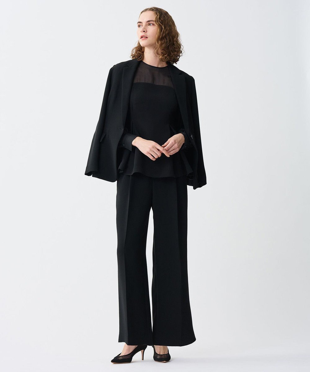 uncrave 【防シワ・洗濯機洗い可】ウォッシャブルダブルクロス ビスチェ ブラウス 