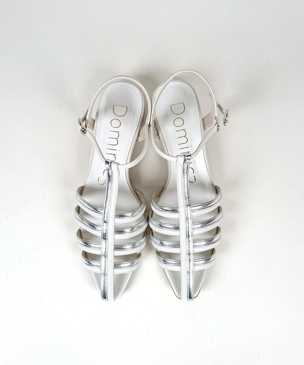 Dominic3 バイカラー Tストラップサンダル 