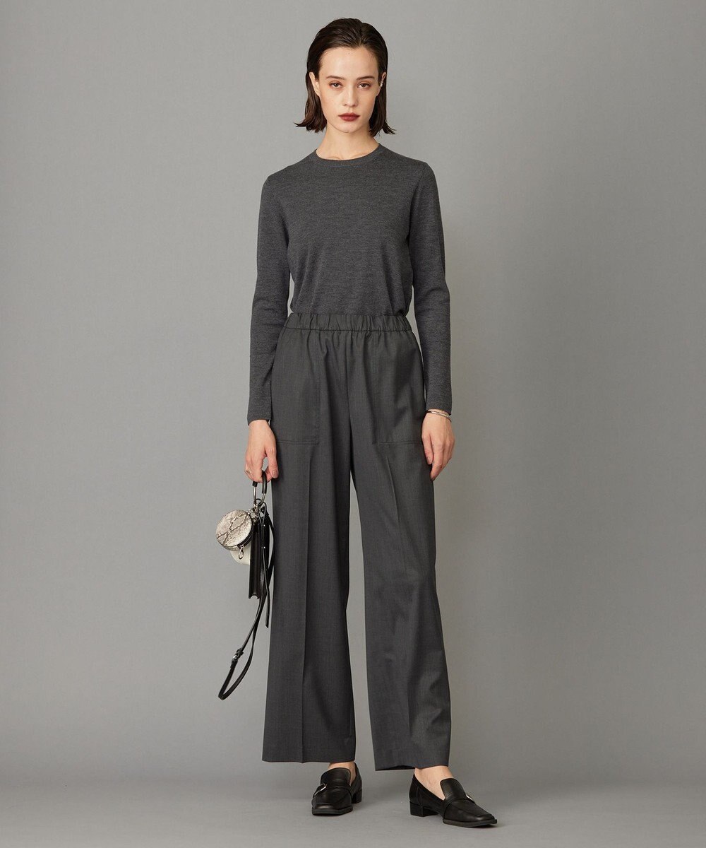 ICB 【洗える】 TWブロード ワイドストレートパンツ 