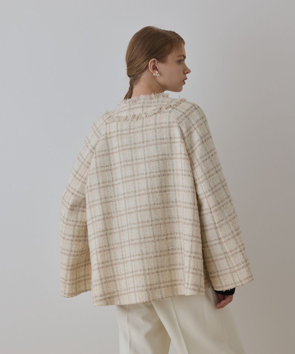 GRACE CONTINENTAL フレアスリーブツイードジャケット 