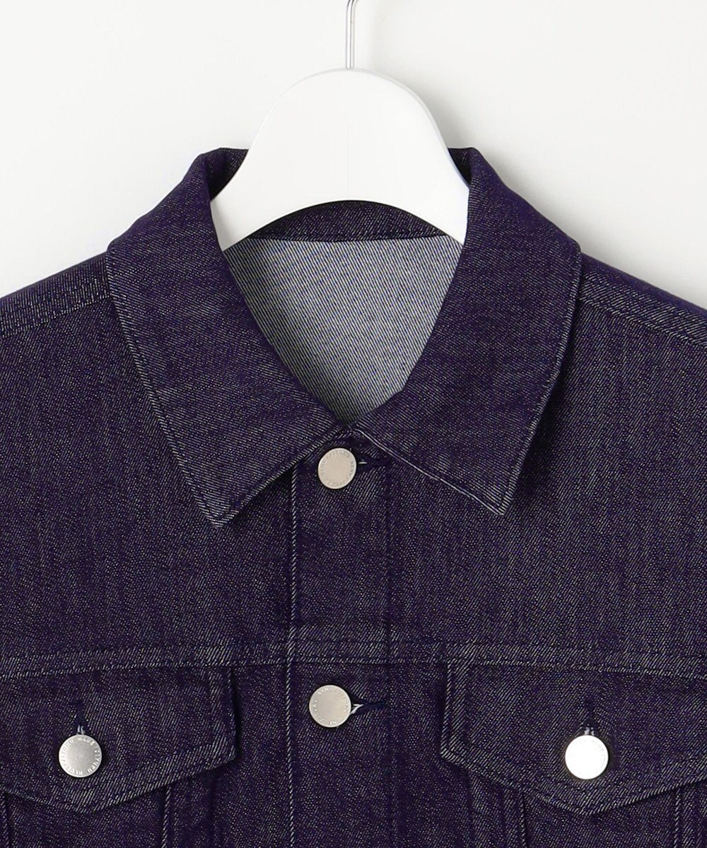 自由区 【洗える】ウスカルデニム襟付き ジャケット 