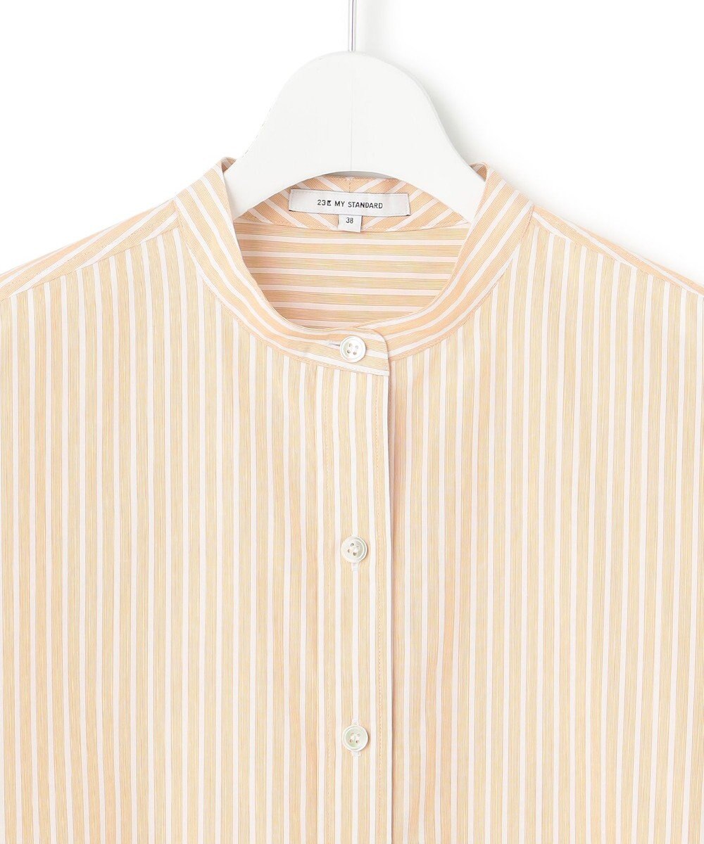 23区 【洗える】CANCLINI バンドカラー シャツ 