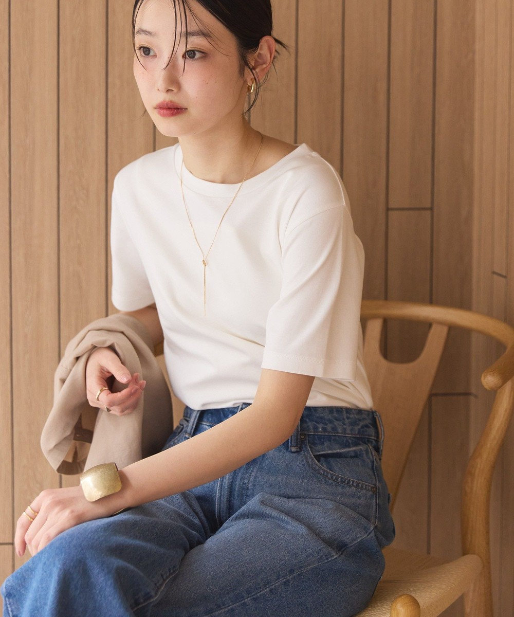 AMERICAN HOLIC きれいめコットンベーシックＴシャツ（５分袖） 