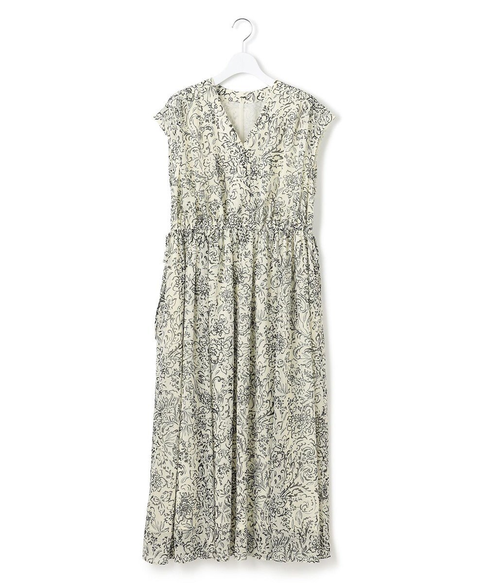 23区 【洗える】アンティークフラワープリント ワンピース 