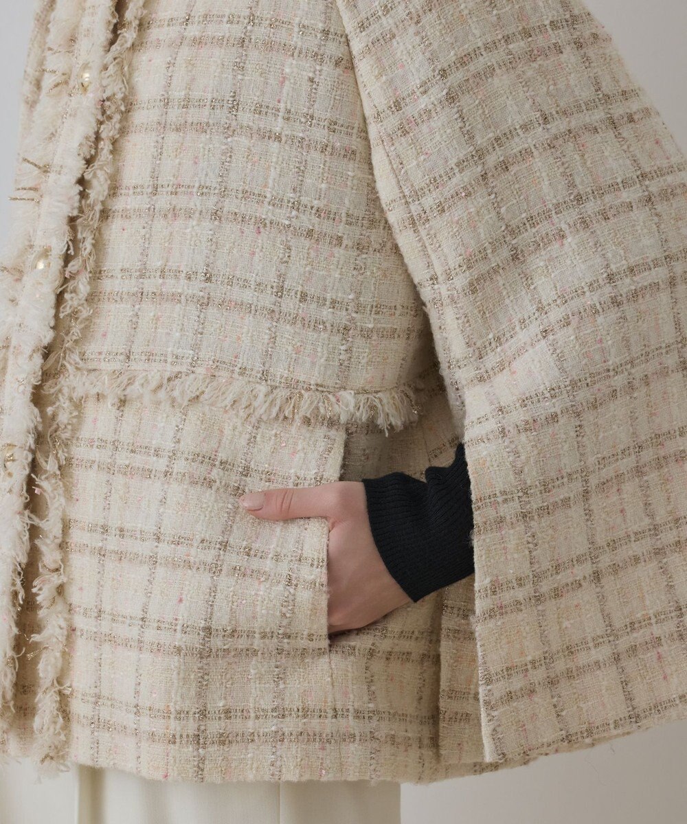 GRACE CONTINENTAL フレアスリーブツイードジャケット 