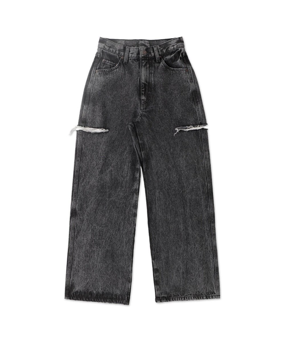 WEGO サイドスリットデニムストレートパンツ 