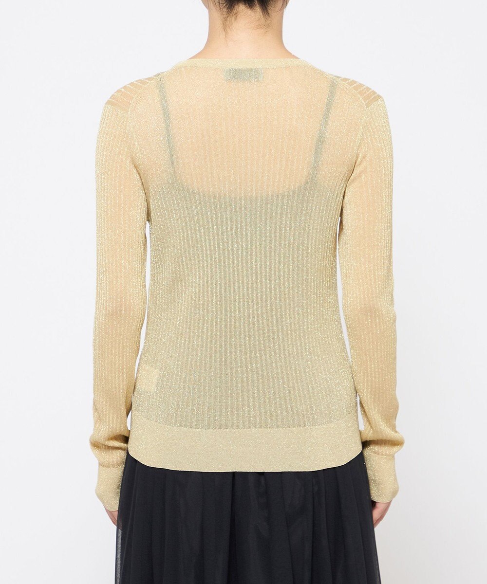 uncrave 【手洗い可】ラメ シアー クルーネック ニット（uncrave STANDARD） 