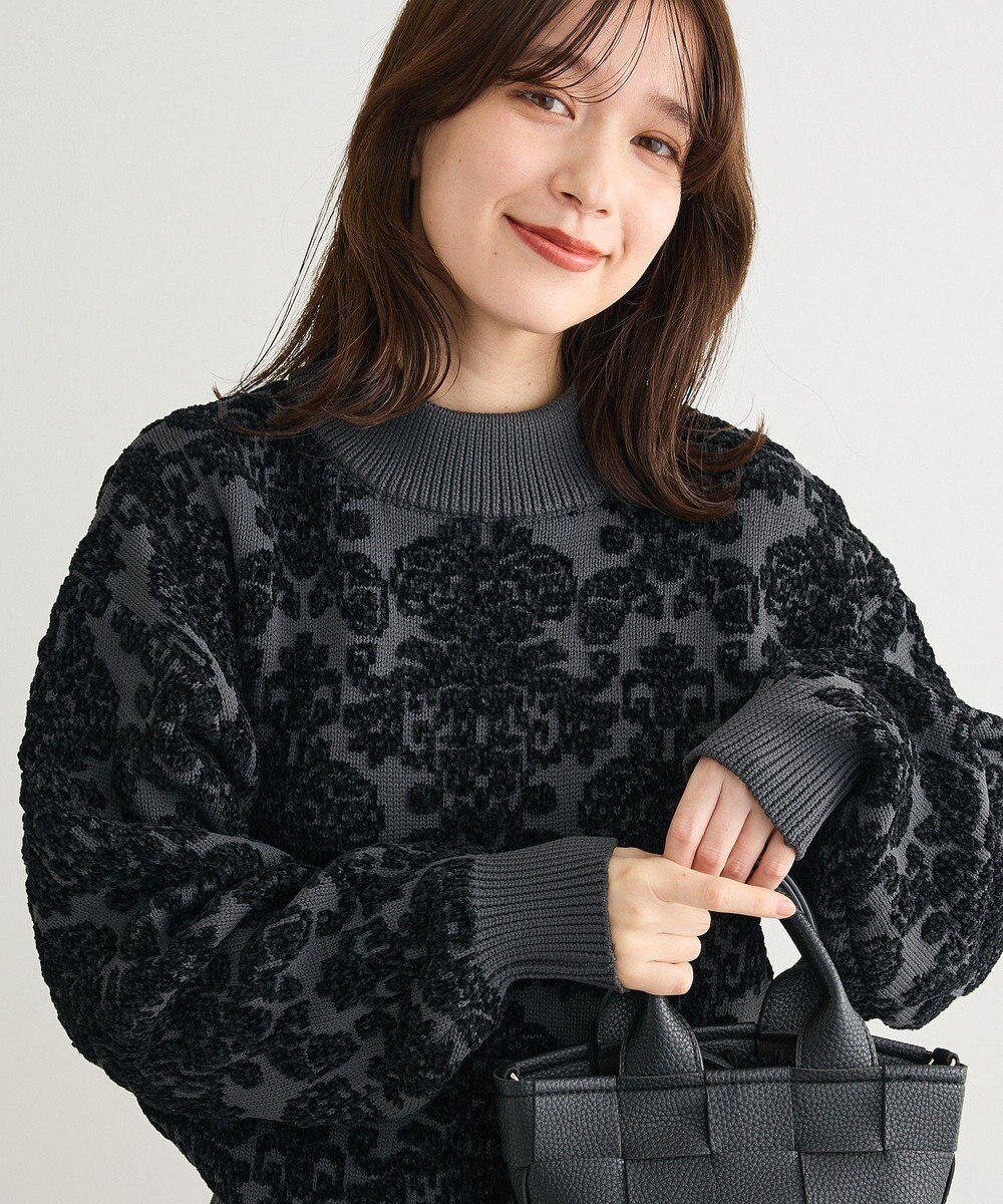 Green Parks ・ｓｗｉｎｇ　ｂｙ　アラベスクジャカードニット 