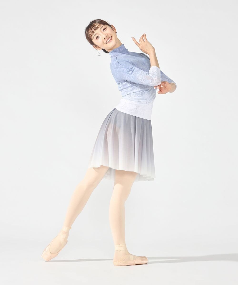 Chacott グラデーションローハイネックトップ 