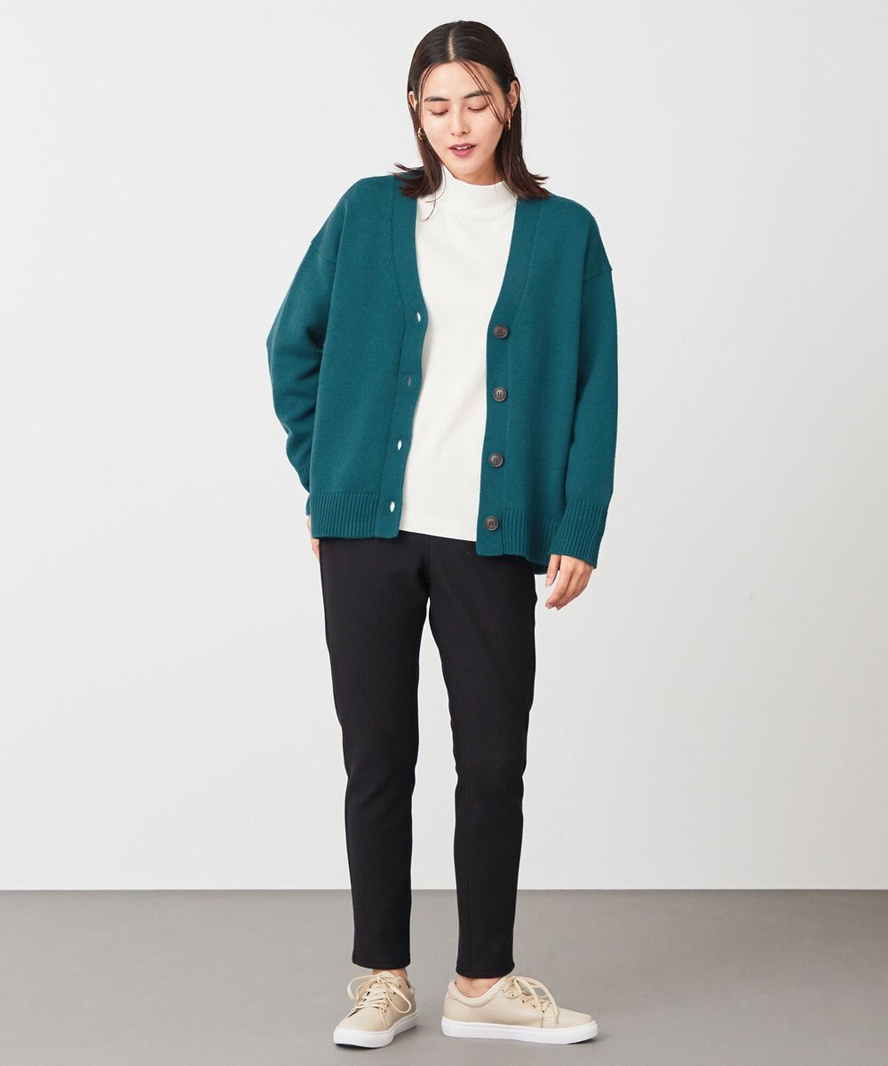 ANY 【洗濯機可】ラムウールVネック カーディガン 