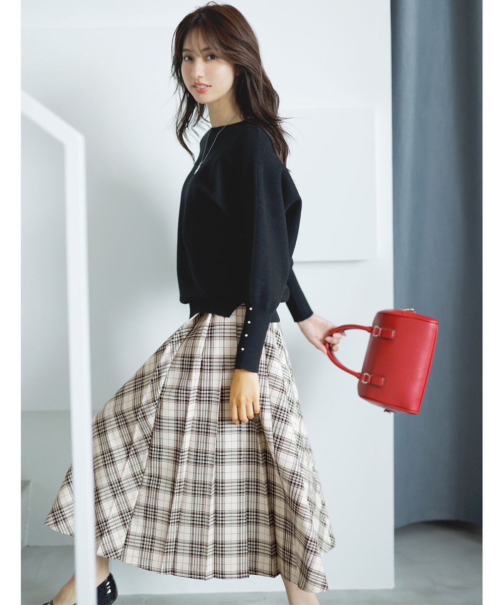 ANY SIS 【洗える・セットアップ可】アンチピリングドルマン畔 ニット 