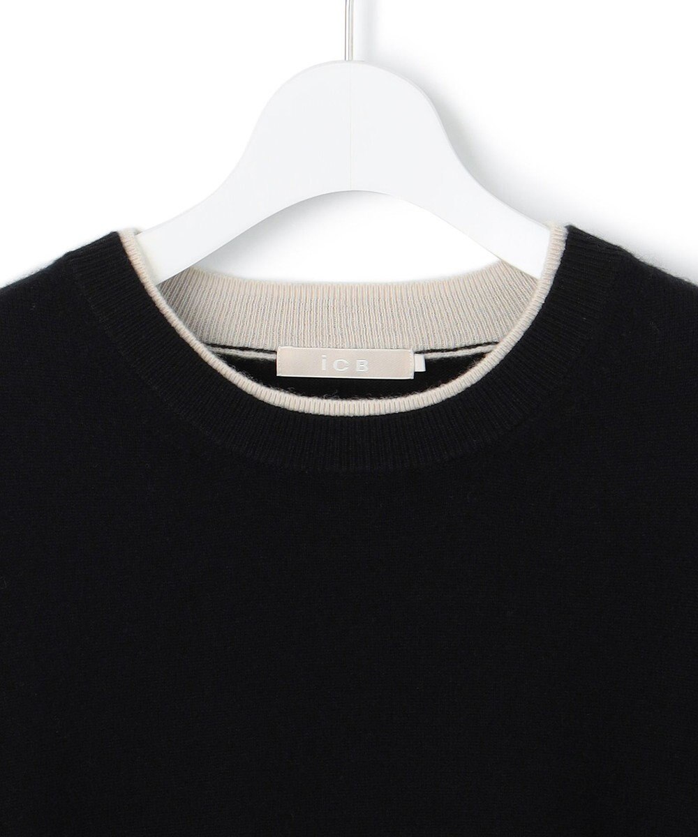 ICB 【新色追加】ソフトカシミヤミックス クルーネックニット 