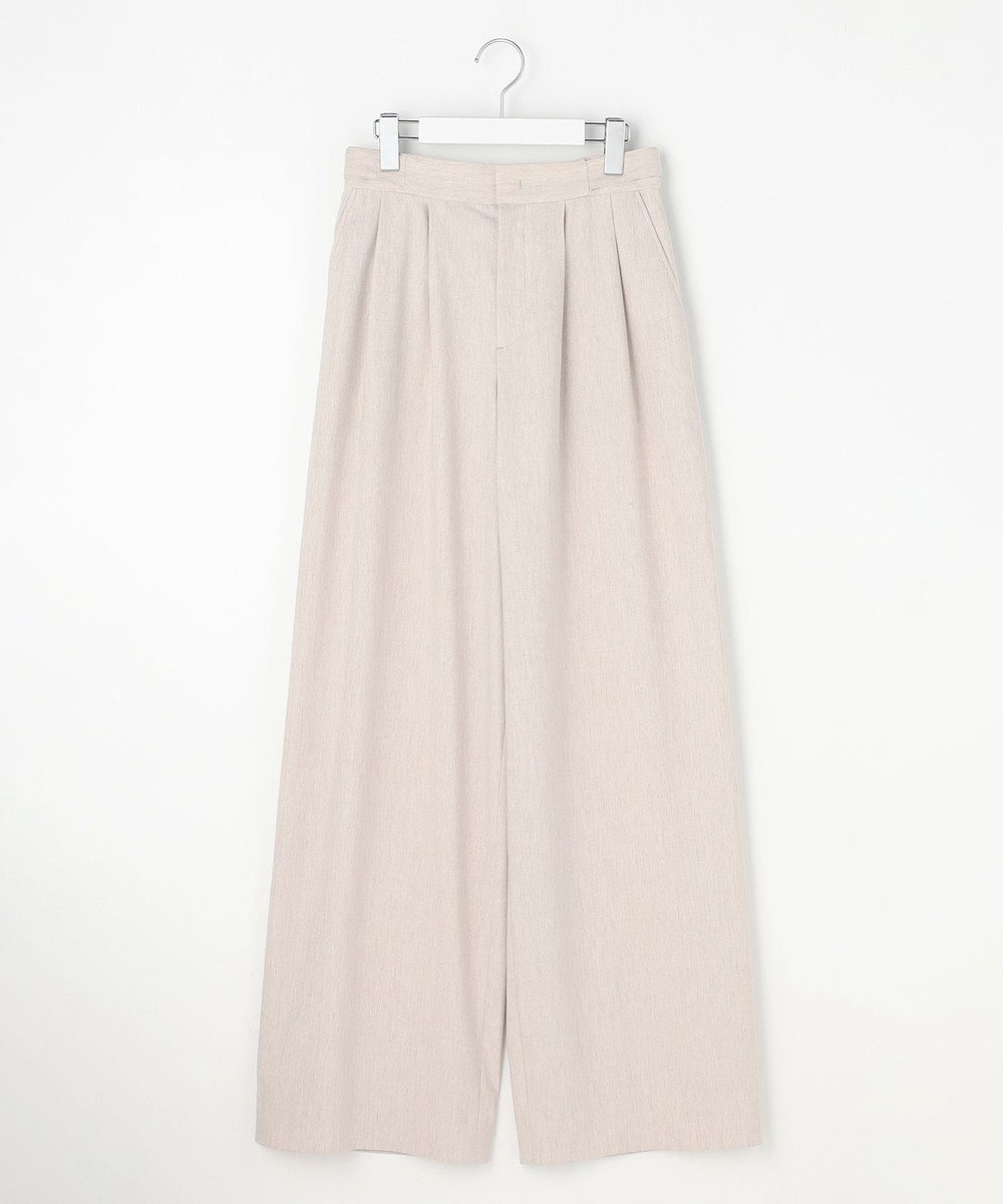 自由区 S 【セットアップ対応】リネンストレッチワイド パンツ 