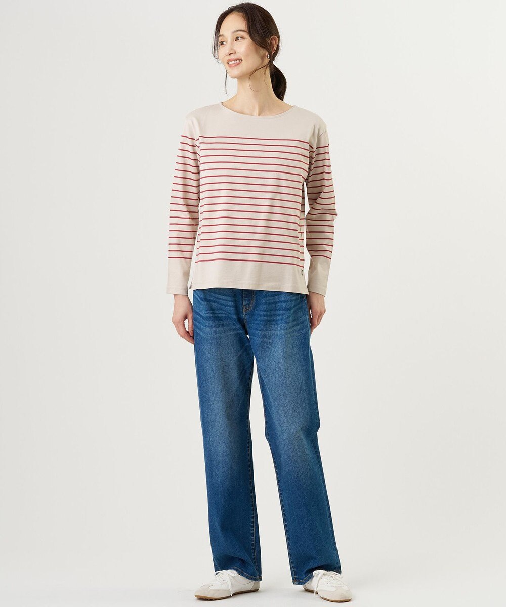 J.PRESS LADIES 【洗える】BASIC STRETCH DENIM ボーイフィット デニム 