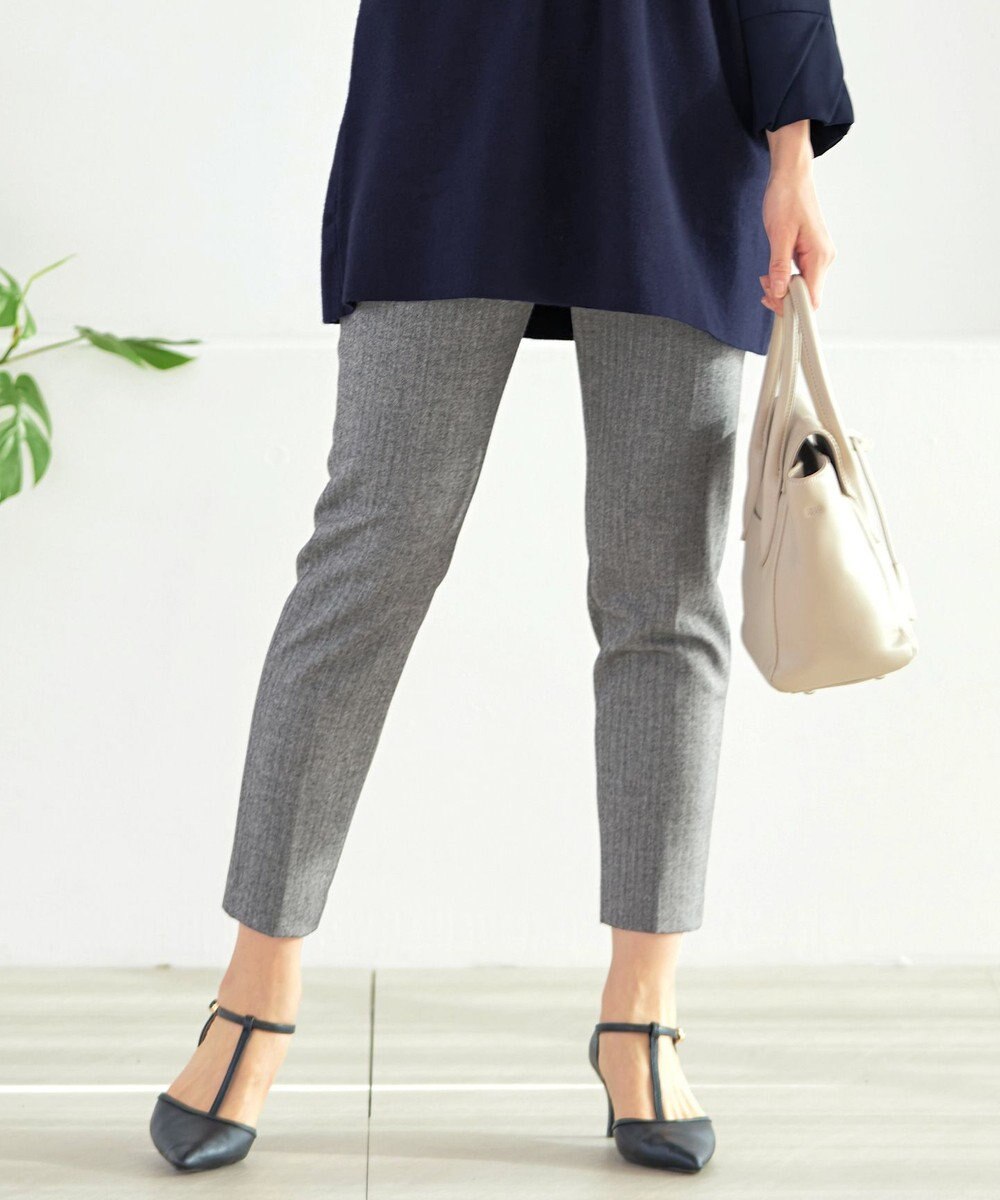 Tiaclasse 【安田美沙子さん着用・洗える】T/R両面起毛ストレッチパンツ 