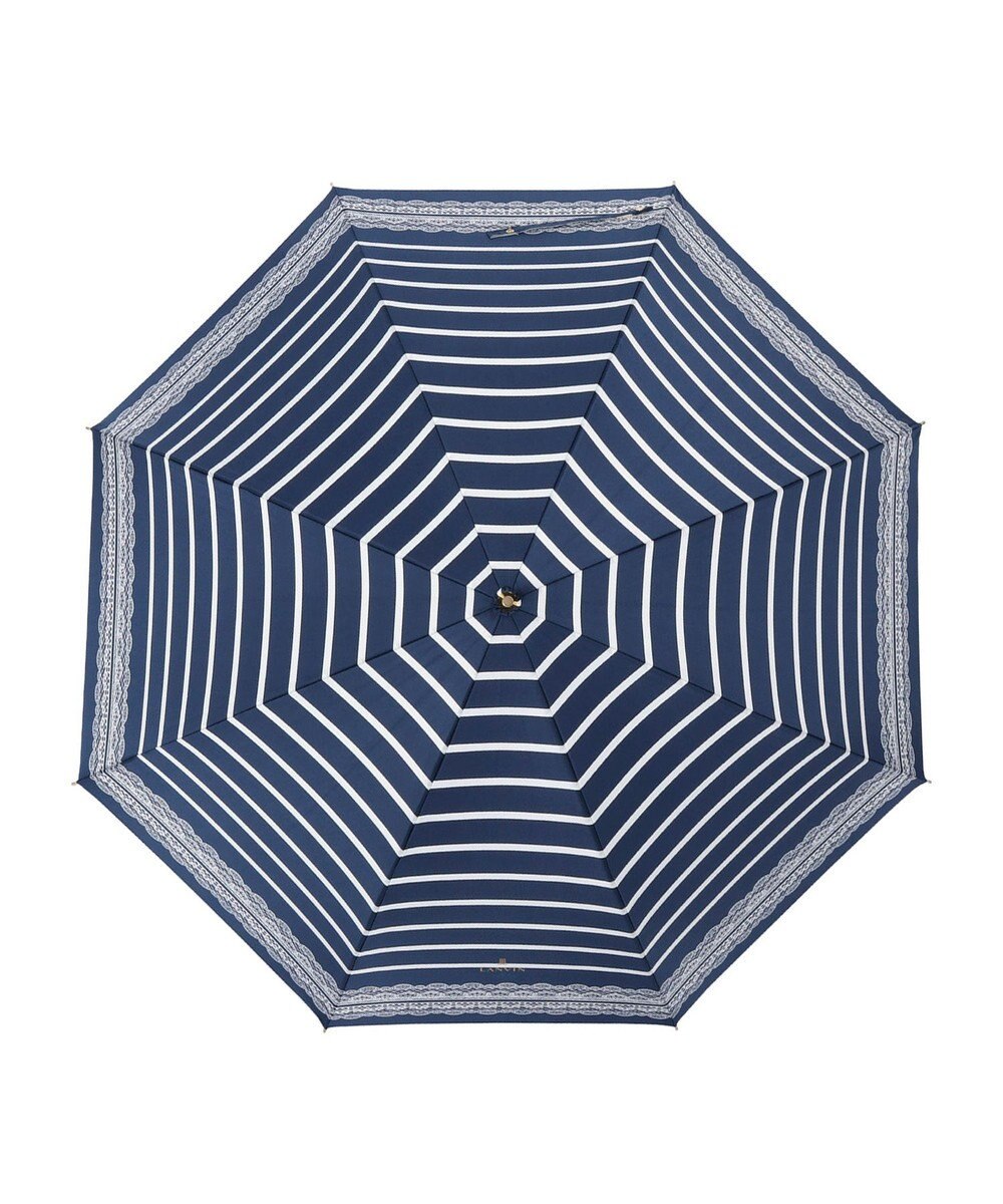 雨傘】ランバン オン ブルー (LANVIN en Bleu) ボーダー レース 長傘 