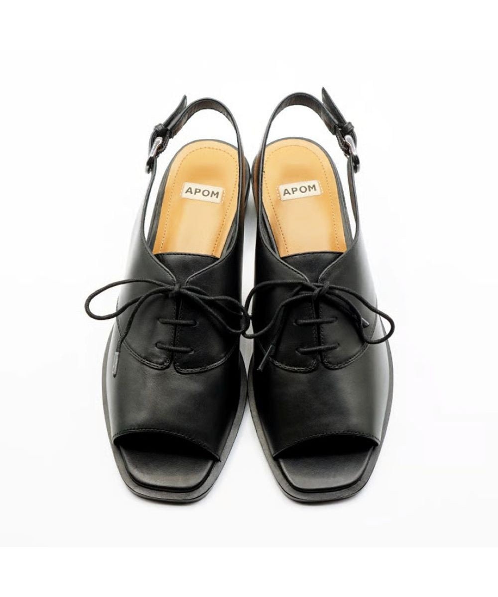 APOM レースアップスリングバックサンダル30 
