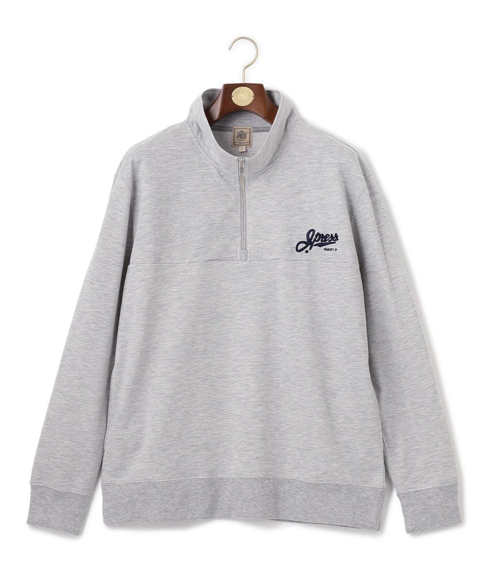 J.PRESS MEN インレージャージー ロゴハーフジップスウェット 
