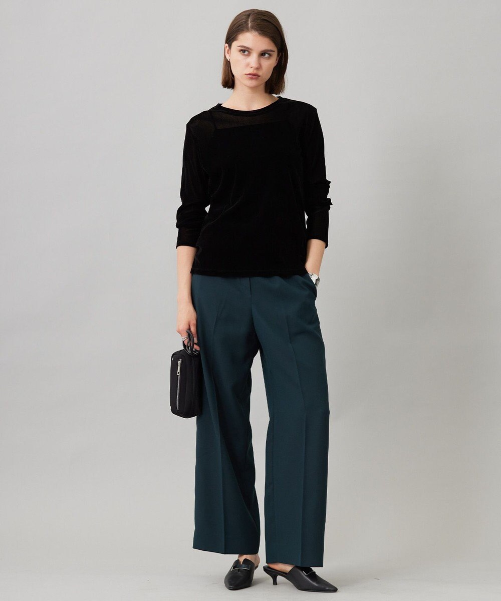 ICB L 【新色追加・UVケア・接触冷感・速乾・防シワ・洗える】 FluidBackSatin  ワイドパンツ 