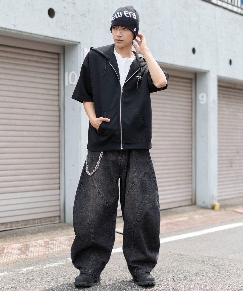 WEGO 【ユニセックス着用ITEM/MLサイズ展開】ストレートラインZIPパーカー(SS) 