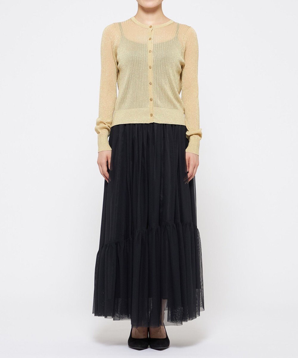 uncrave 【手洗い可】ラメ シアー ニット カーディガン（uncrave STANDARD） 