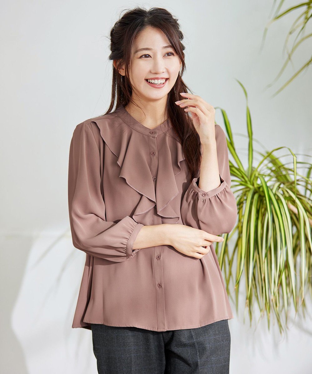 Tiaclasse 【洗える】フリルブラウス 