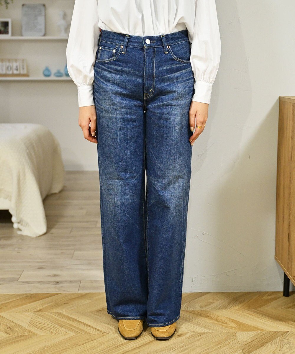 caqu modern baggy ワイドシルエットデニムパンツ USED WASH 