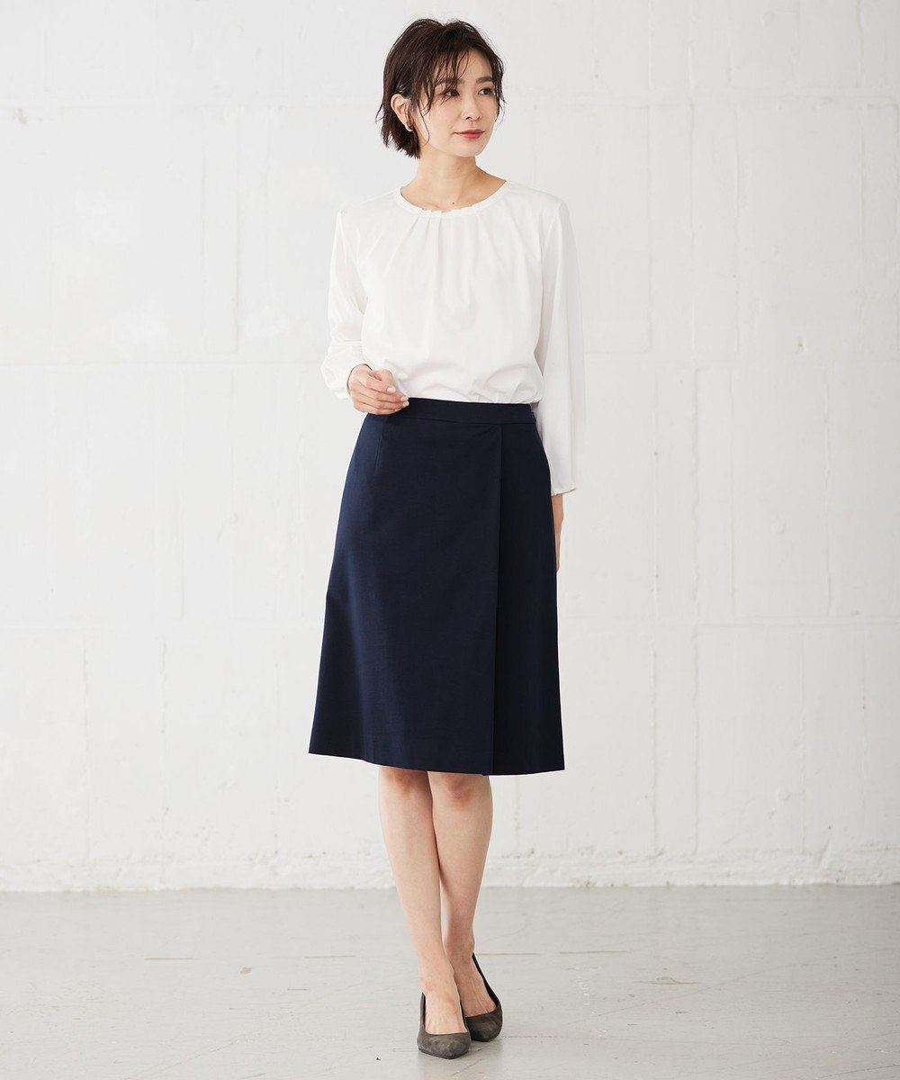 J.PRESS LADIES L 【洗える・UVカット】 アルファクロスジャージー Aライン スカート 