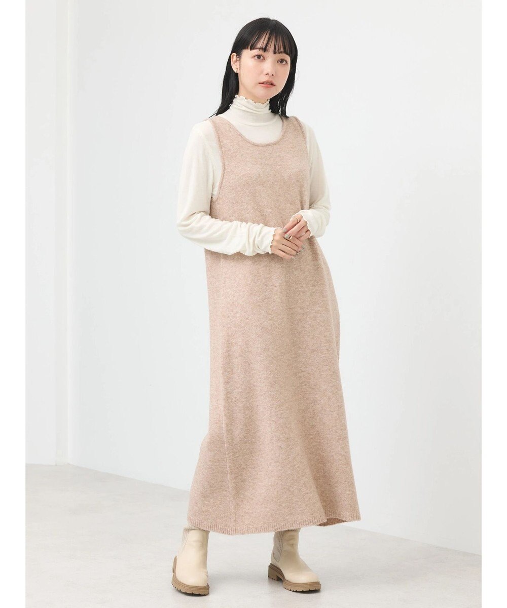 earth music&ecology Ｓｅｔ２点クロスニット＋ノースリーブニットワンピース 