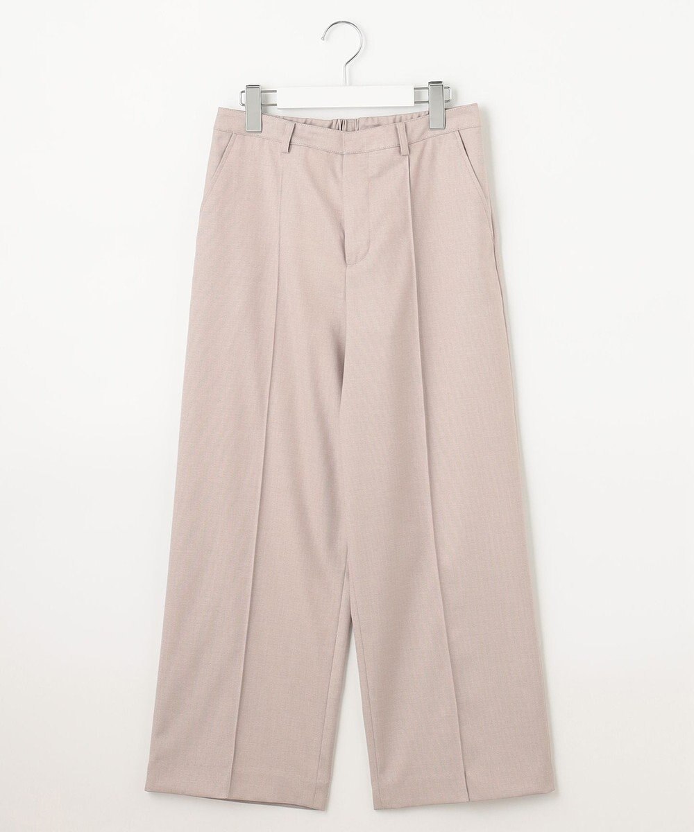 J.PRESS LADIES 【洗える】T/Rシャークスキン セミワイド パンツ 