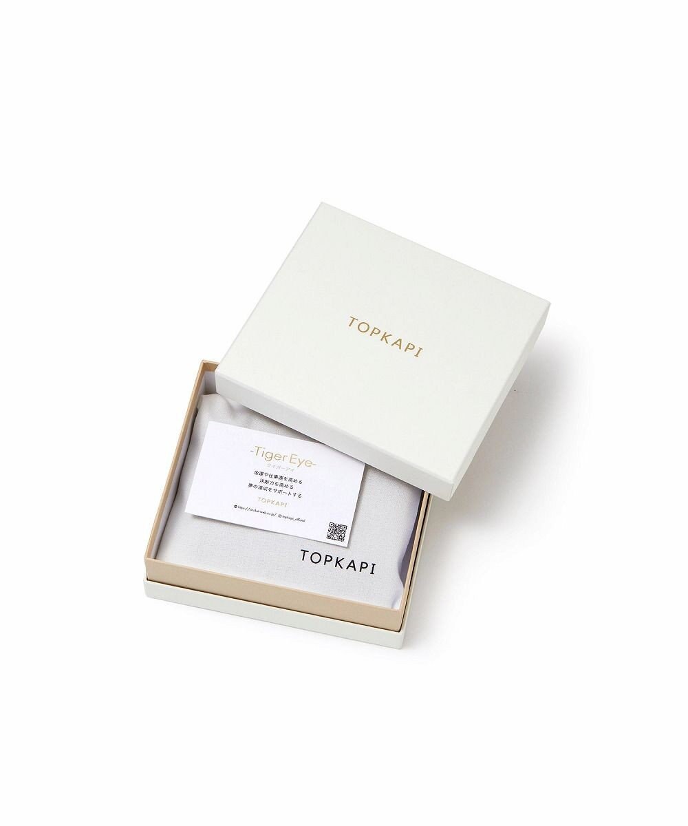 TOPKAPI 【TOPKAPI】gemdrops ジェムドロップ ミニエンボスレザー 天然石 二つ折り 財布 