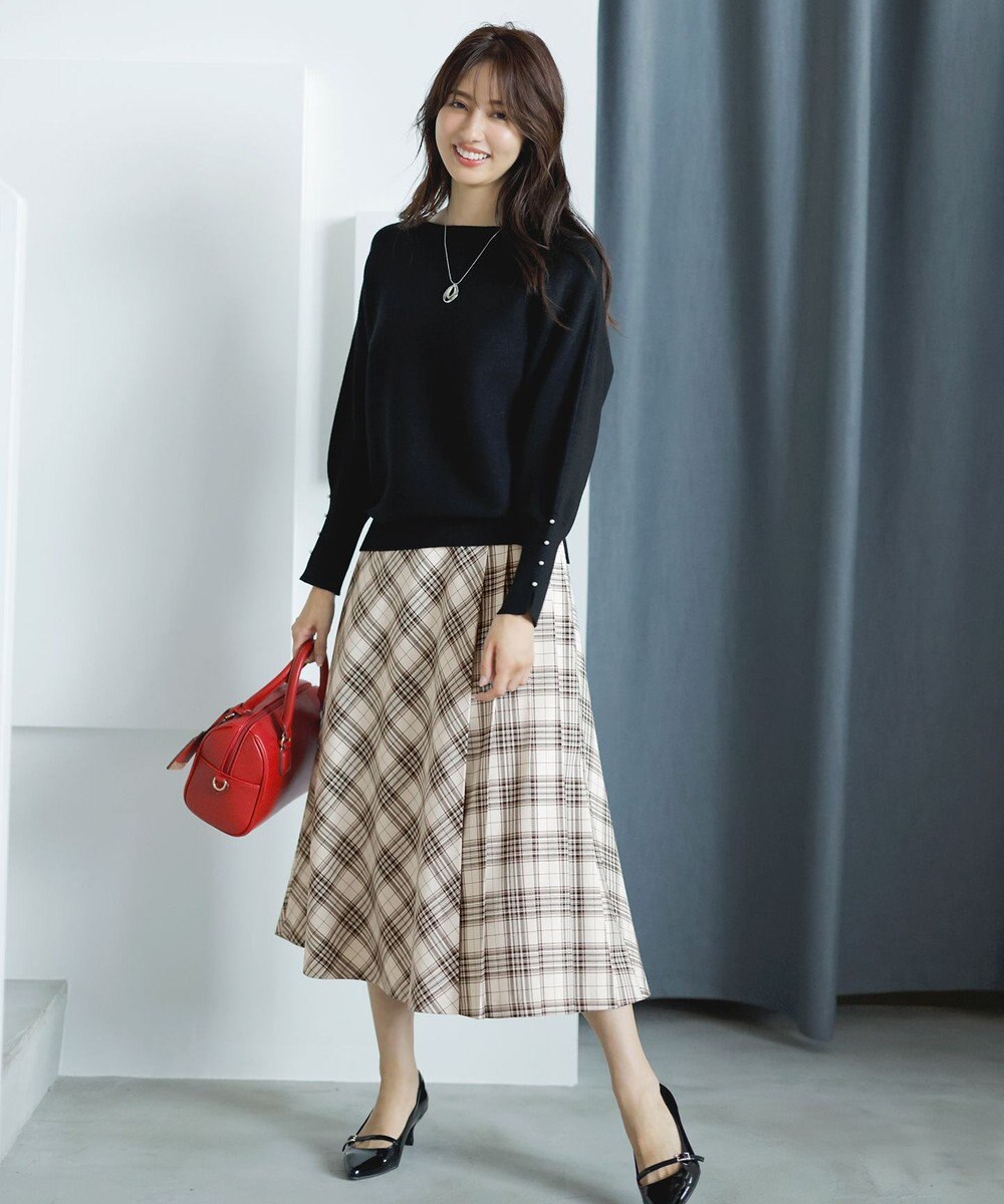 ANY SIS 【洗える・セットアップ可】アンチピリングドルマン畔 ニット 