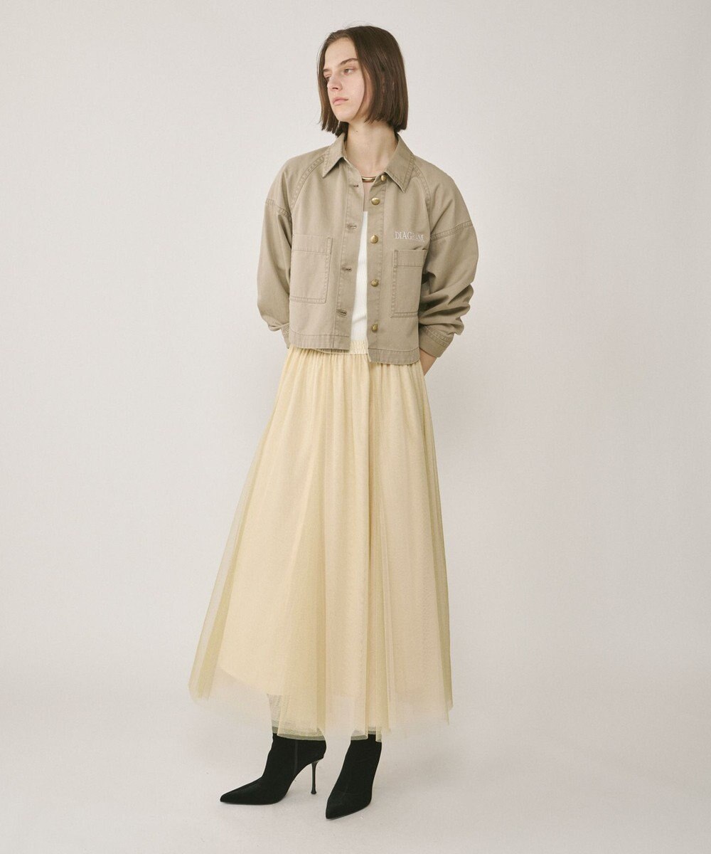 GRACE CONTINENTAL ラメチュールスカート 