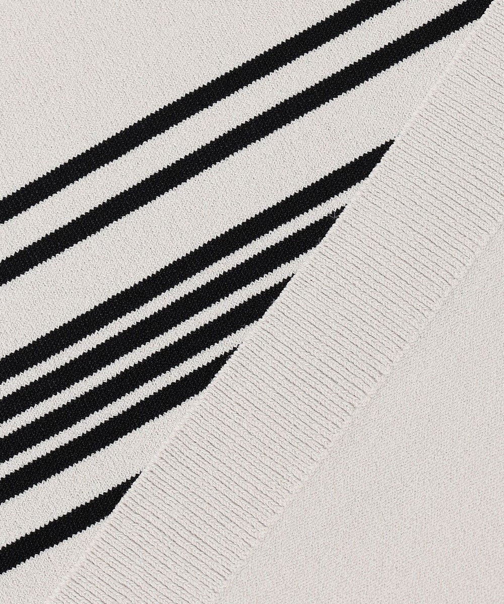 J.PRESS LADIES L 【洗える】レーヨンエリートストレッチ ボーダー ドルマン ニット 