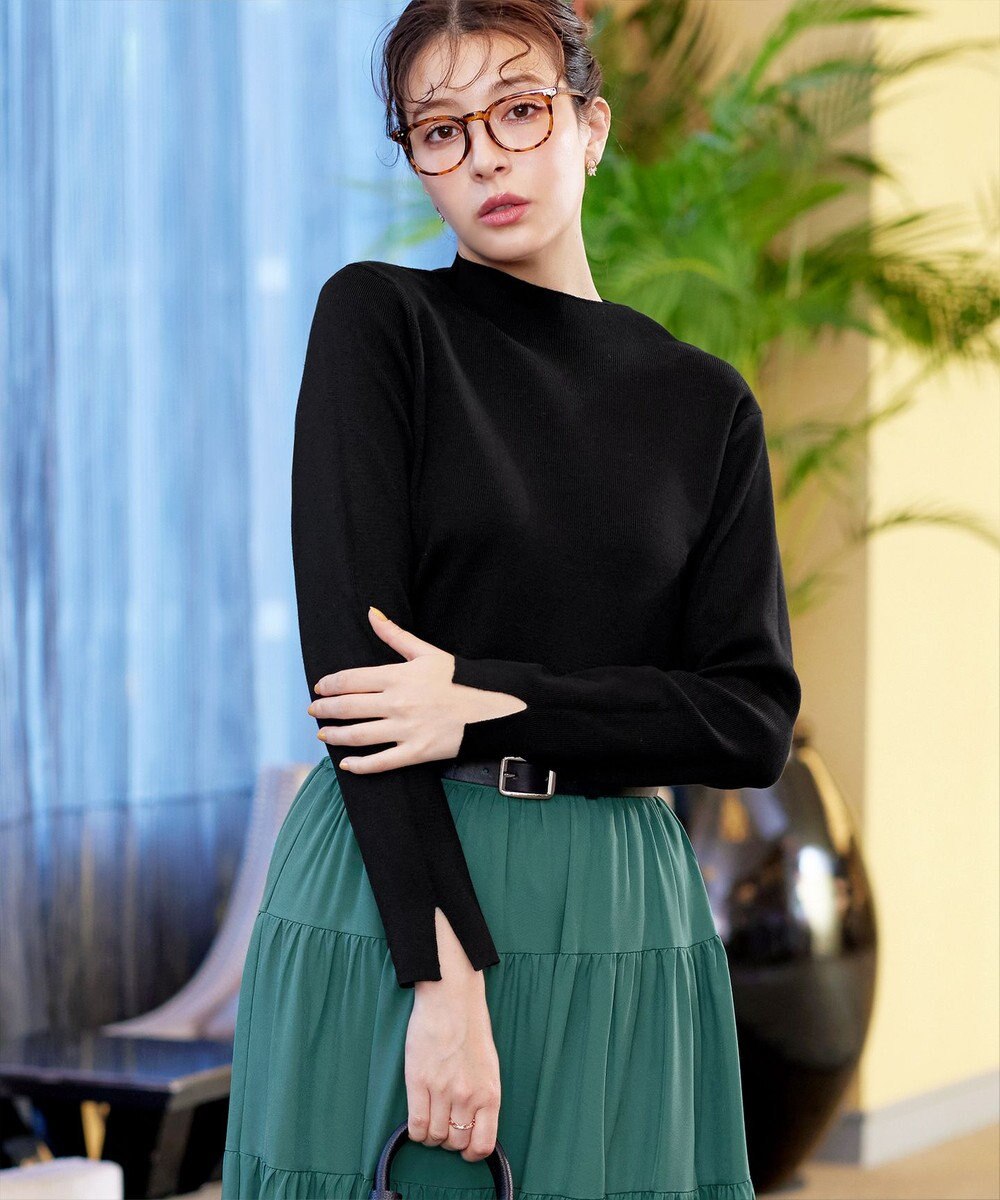 Tiaclasse 【洗える】ハイネックニットプルオーバー 