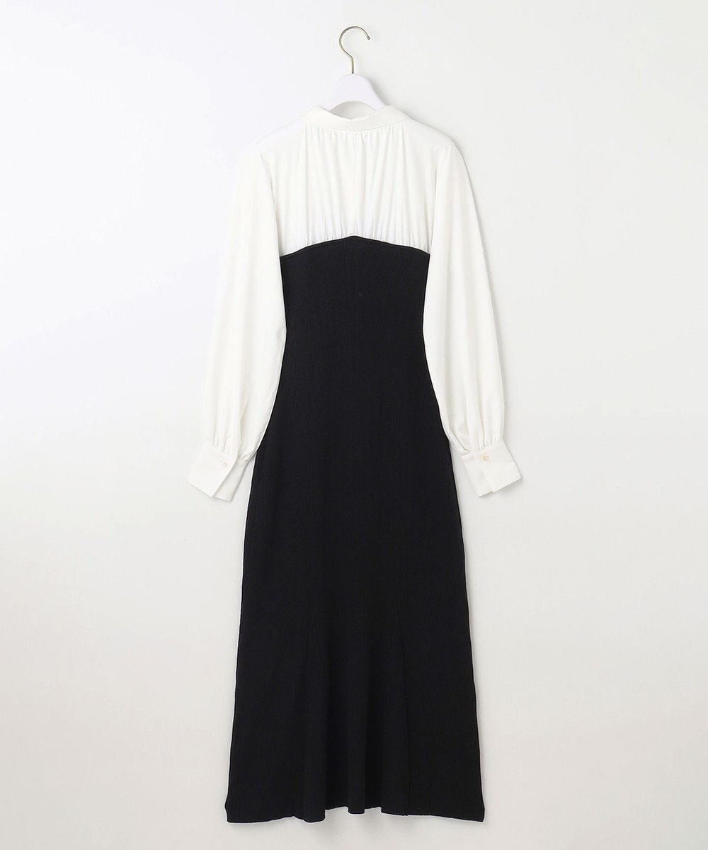 ANY SIS S 【全方位 好印象】シャツコンビリブニット ワンピース 