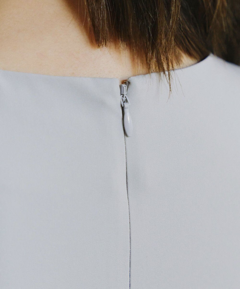 Tiaclasse 【洗える】半袖リボンギャザーフレアワンピース 