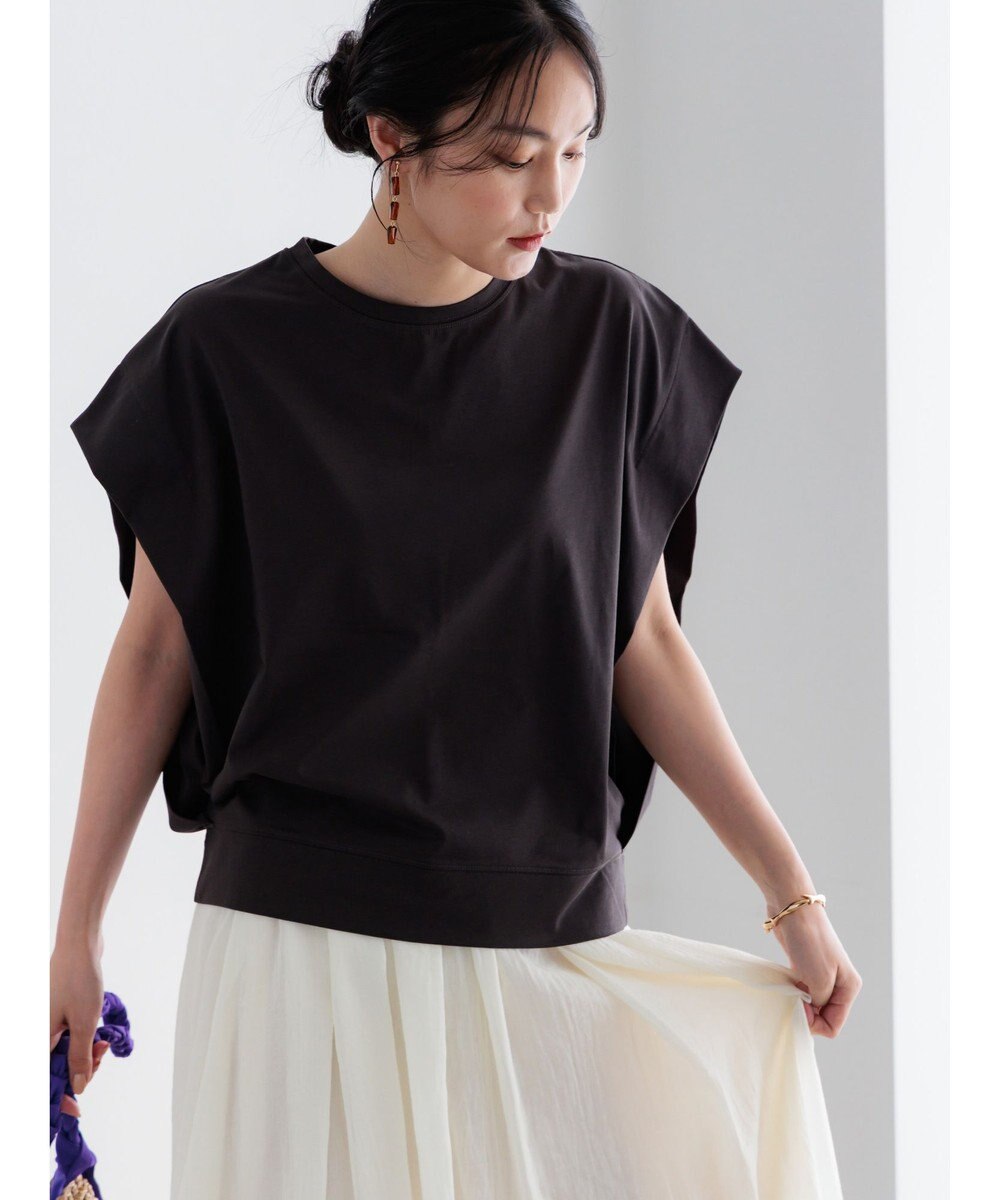 Te chichi 【接触冷感/遮熱/吸水速乾】ショルダータックドルマンTシャツ 