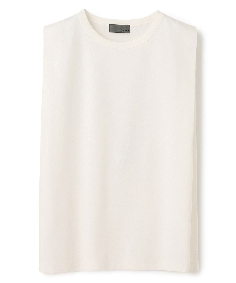 uncrave ダブルフェイスジャージー ノースリーブカットソー 