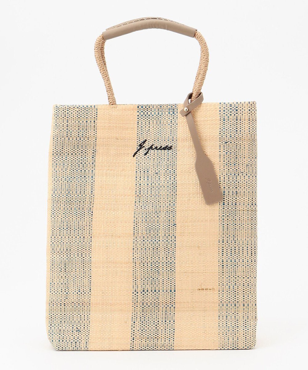 J.PRESS LADIES 【WEB限定・A4サイズ収納可】 マダガスカルラフィア トート バッグ 